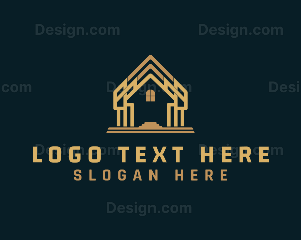 House Architecture Roofing Logo