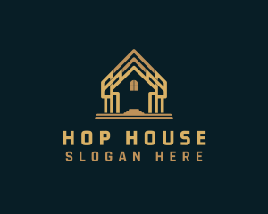 House Architecture Roofing  logo design