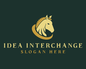 Gold Horse Equestrian logo design