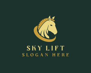 Gold Horse Equestrian logo design