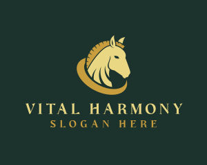 Gold Horse Equestrian logo design