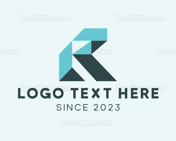 Geometric Business Letter R Logo