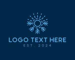 Blue Sun Snowflake  logo