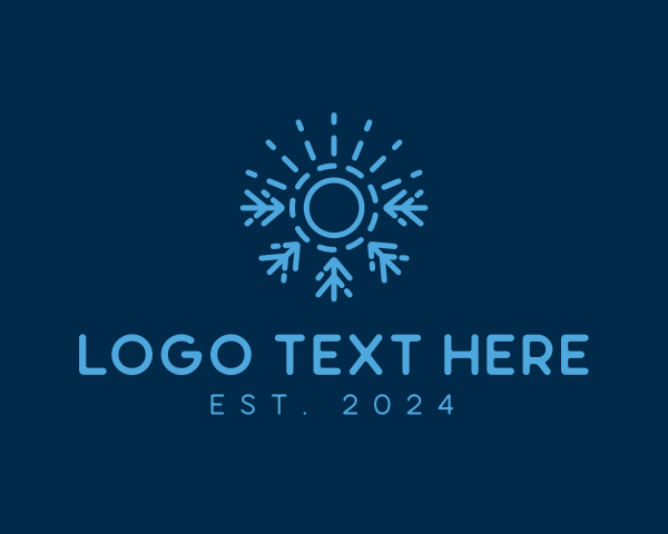 Blue Sun Snowflake  logo