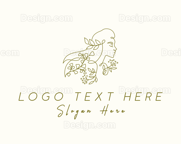 Floral Woman Salon Logo