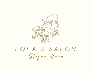 Floral Woman Salon logo design