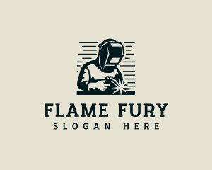 Welding Fabrication Blowtorch logo design