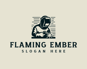 Welding Fabrication Blowtorch logo design