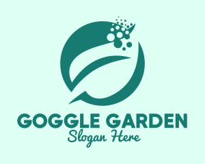 Bubble Leaf Plant logo design