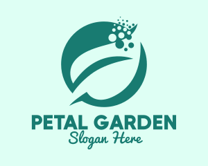 Bubble Leaf Plant logo design