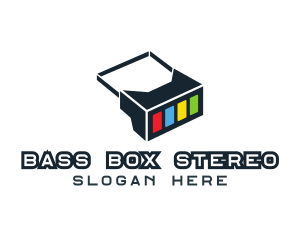 Geometric Box Goggles logo design