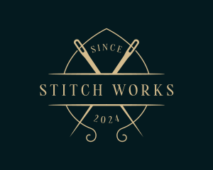 Stitching Embroidery Tailor logo design