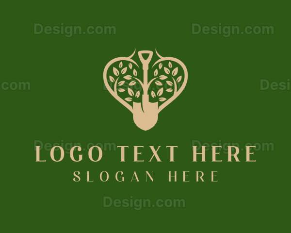 Shovel Lawn Gardening Logo