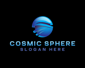 Sphere Globe Tech logo design