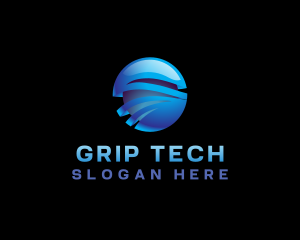 Sphere Globe Tech logo design