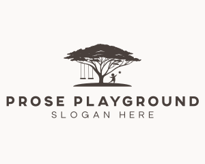 Tree Swing Playground logo design