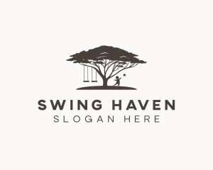 Tree Swing Playground logo design