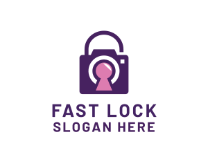 Padlock Secure Camera logo design