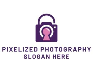 Padlock Secure Camera logo design