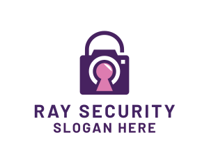 Padlock Secure Camera logo design