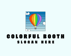 Colorful Hot Air Balloon logo design