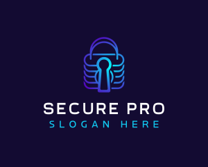 Padlock Security Software logo design