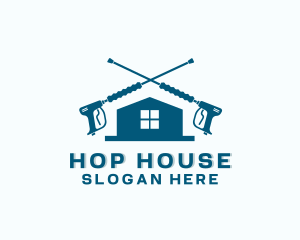 House Pressure Wash Cleaning logo design