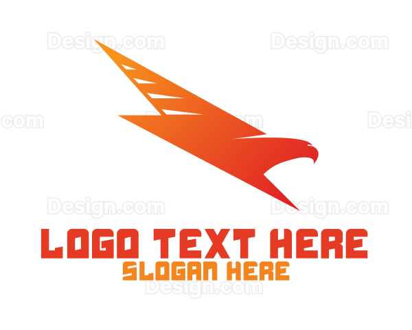 Orange Lightning Falcon Logo