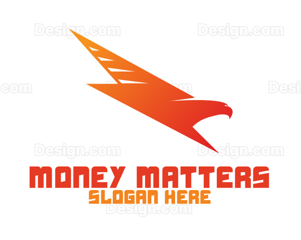 Orange Lightning Falcon Logo
