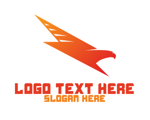 Orange Lightning Falcon logo