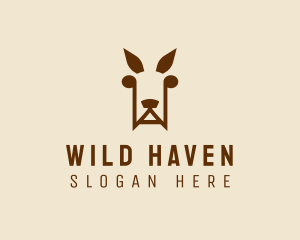 Wild Kangaroo Zoo logo design