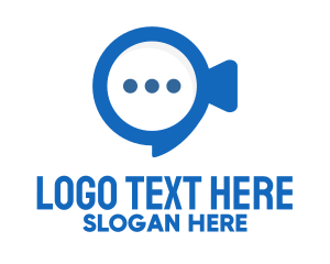 Video - Blue Video Chat logo design