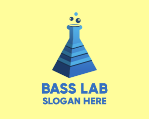 Lab Flask Pyramid logo design