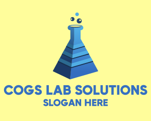 Lab Flask Pyramid logo design