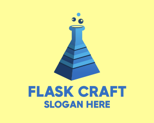 Lab Flask Pyramid logo design