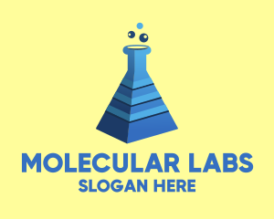 Lab Flask Pyramid logo design