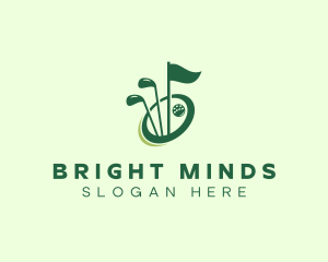 Sports Golf Club Flag  Logo