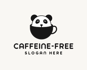 Cute Panda Cup logo design