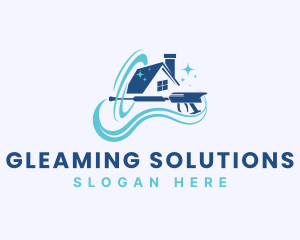 Clean House Pressure Washer logo design