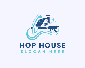 Clean House Pressure Washer logo design