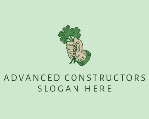 Irish Shamrock Hand logo design