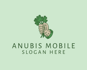 Irish Shamrock Hand logo design