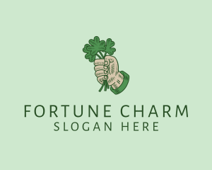 Irish Shamrock Hand logo