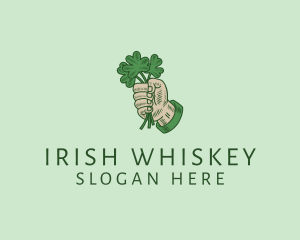 Irish Shamrock Hand logo