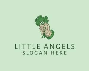 Irish Shamrock Hand logo design