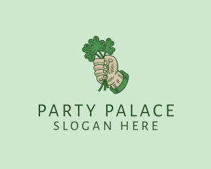 Irish Shamrock Hand logo design