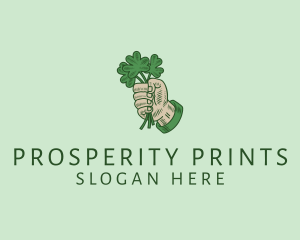 Irish Shamrock Hand logo