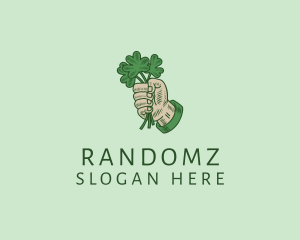Irish Shamrock Hand logo
