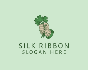 Irish Shamrock Hand logo design