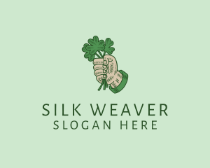 Irish Shamrock Hand logo design